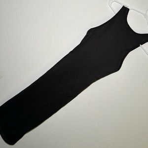 H&M Black Ribbed Midi Dress